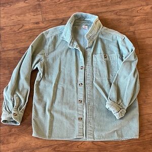 Wonder Nation Light Green Corduroy Shirt